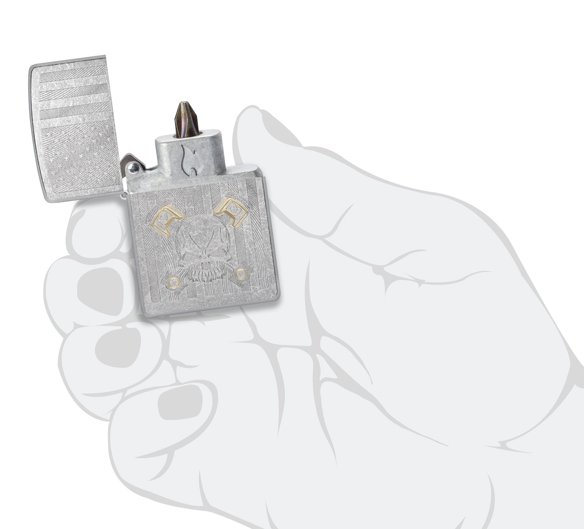 Bit Safe Screwdriver with American Skull Design