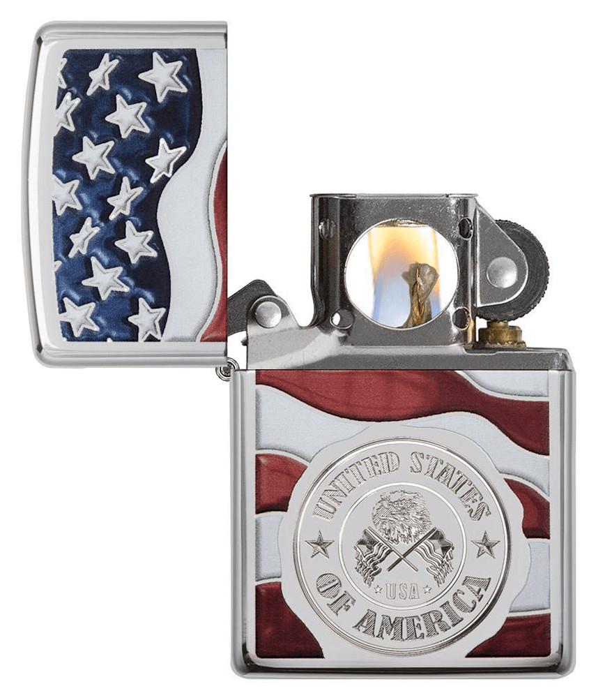 American Stamp on Flag