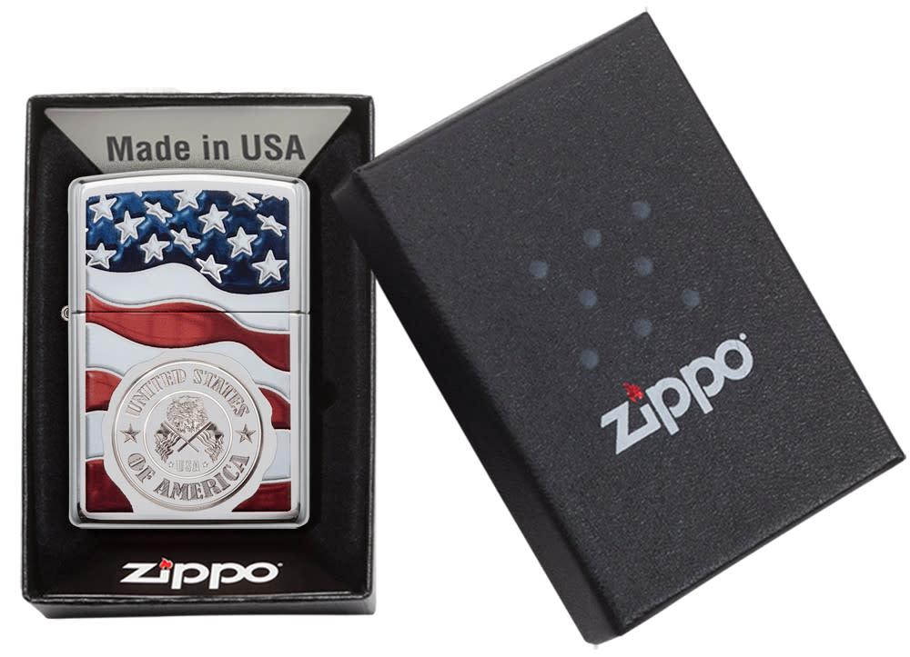 American Stamp on Flag