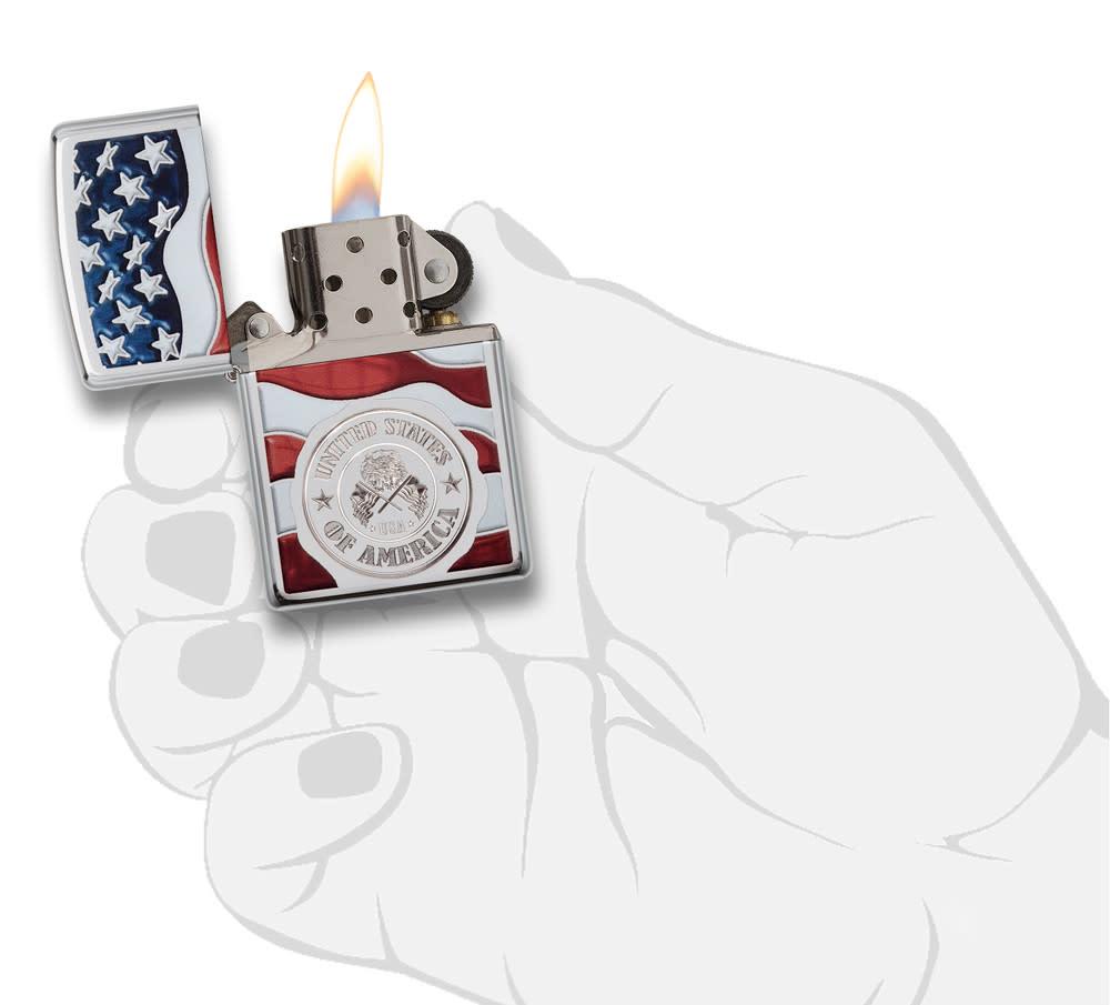 American Stamp on Flag