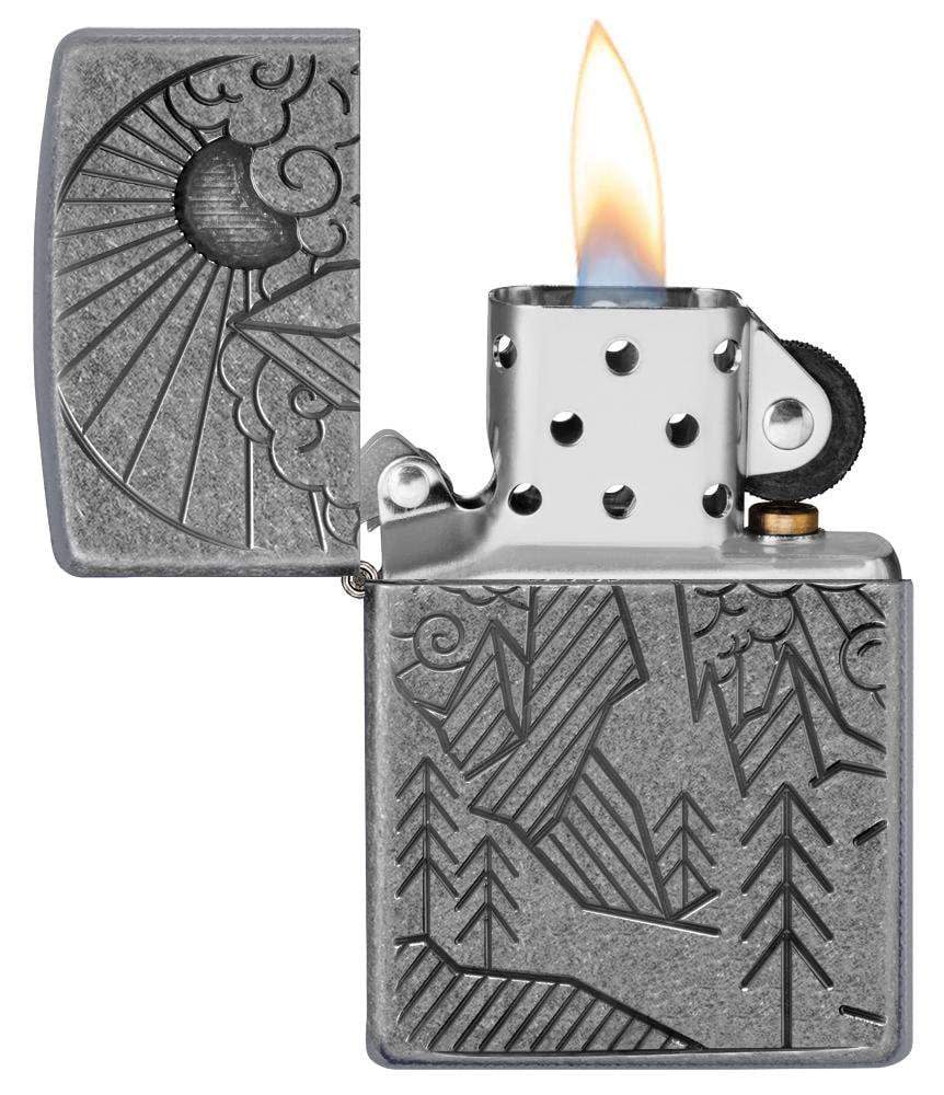 Armor® Antique Silver Mountain Design
