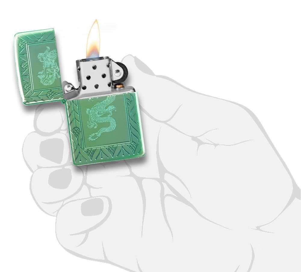 Armor® High Polish Green Elegant Dragon
