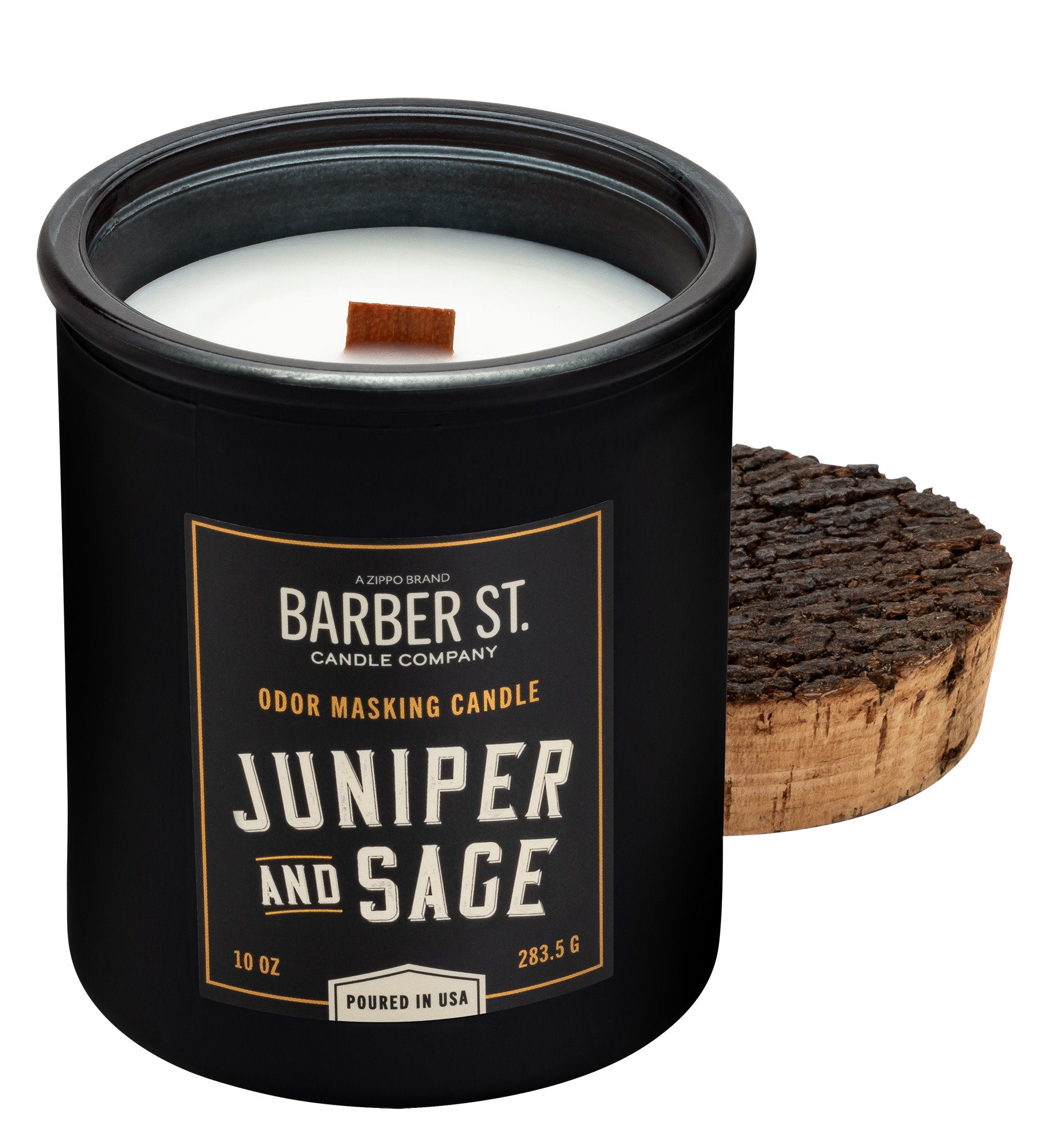 Barber Street Odor Masking Candle - Wooden Wick