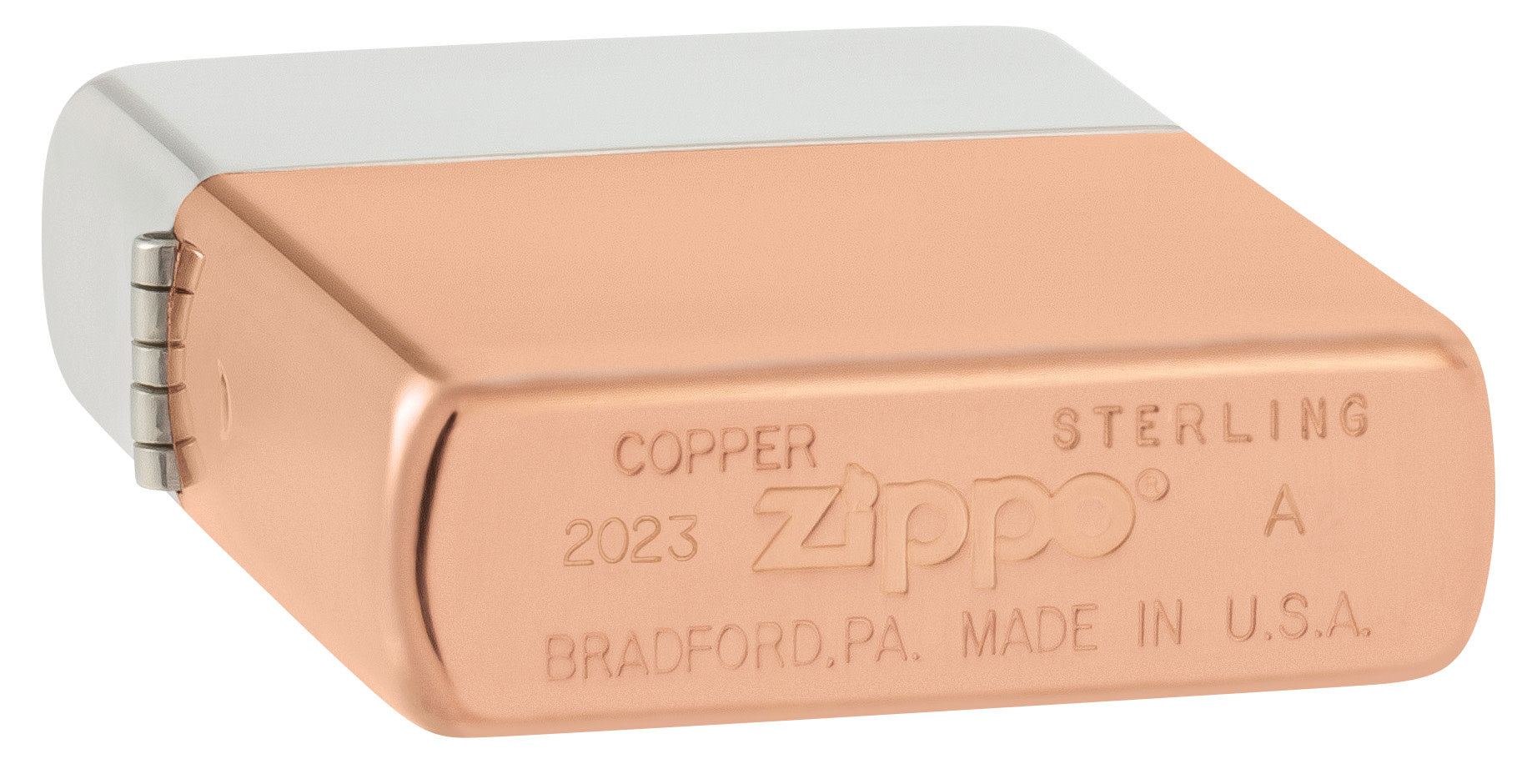 Bimetal Case Lighter - Sterling Silver Lid