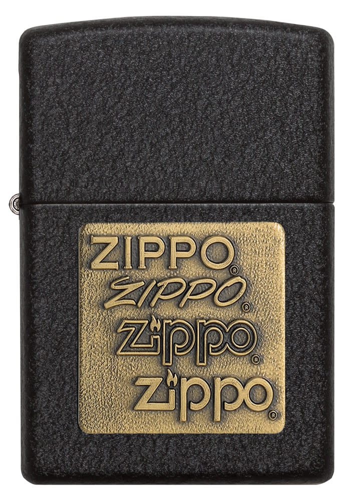 Black Crackle® Gold Zippo Logo