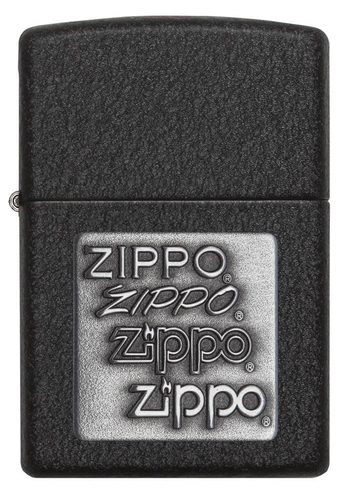 Black Crackle® Silver Zippo Logo
