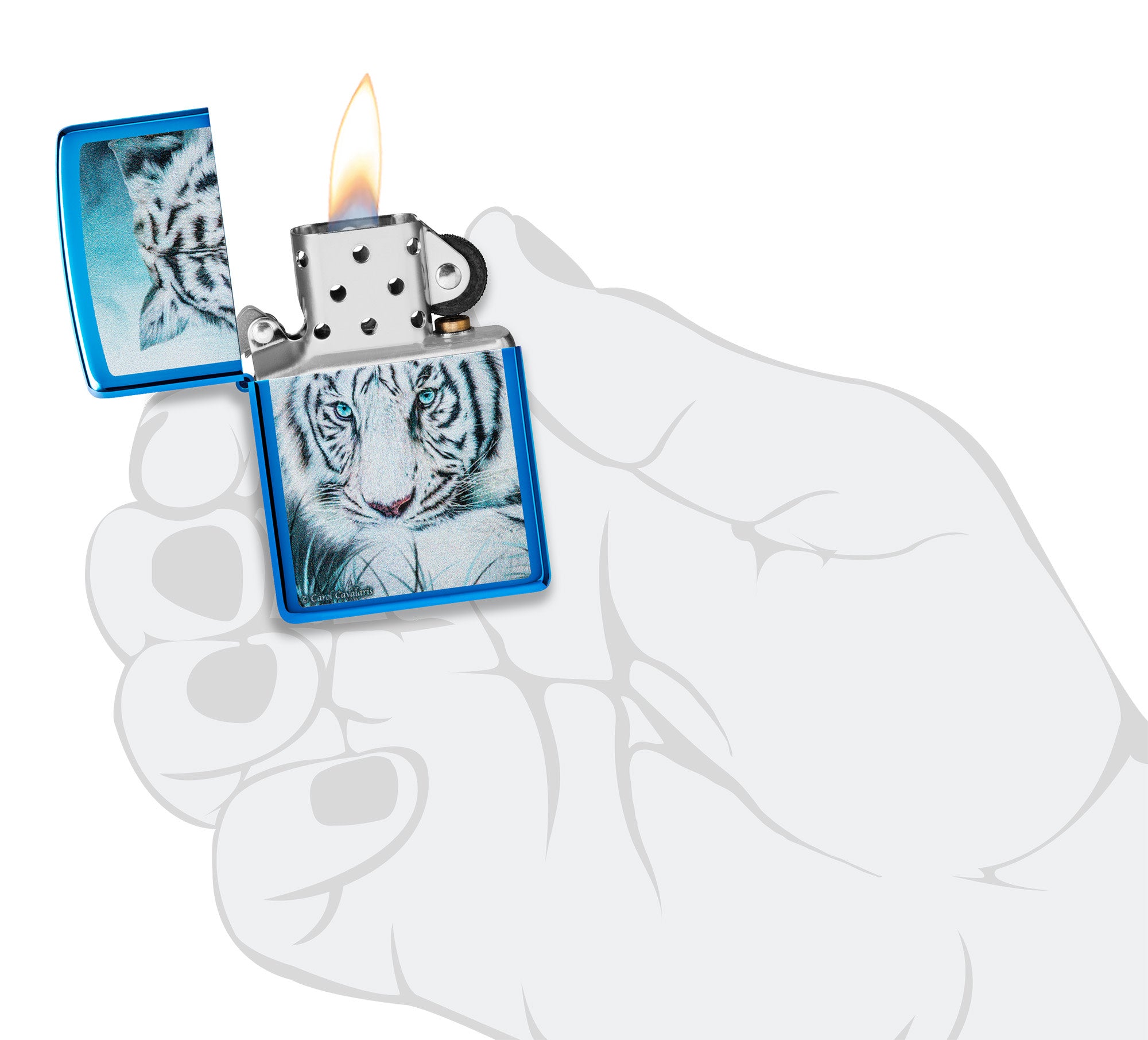 Carol Cavalaris White Tiger Design