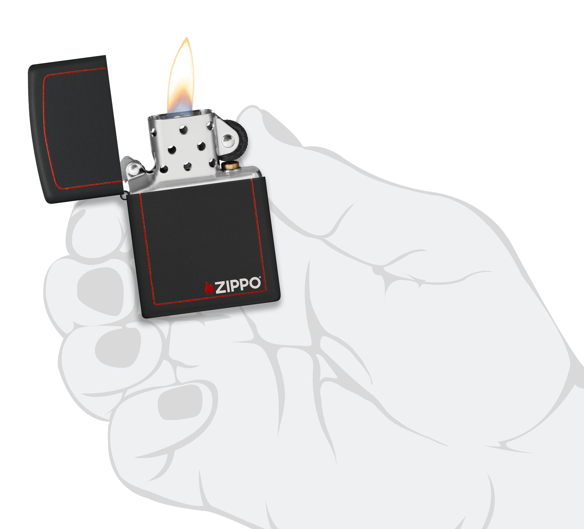 Classic Black and Red Zippo