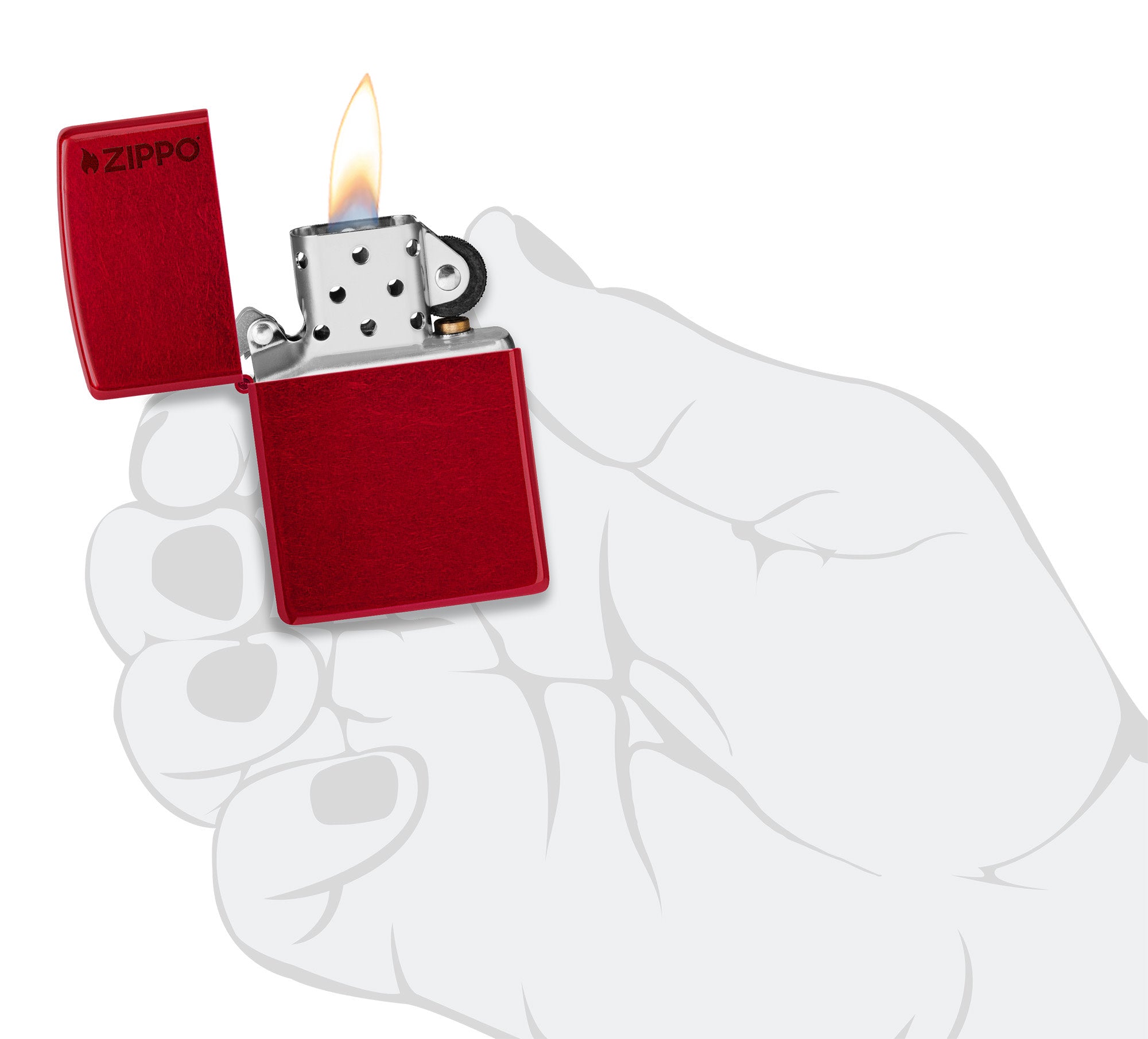 Classic Candy Apple Red™ Zippo Logo