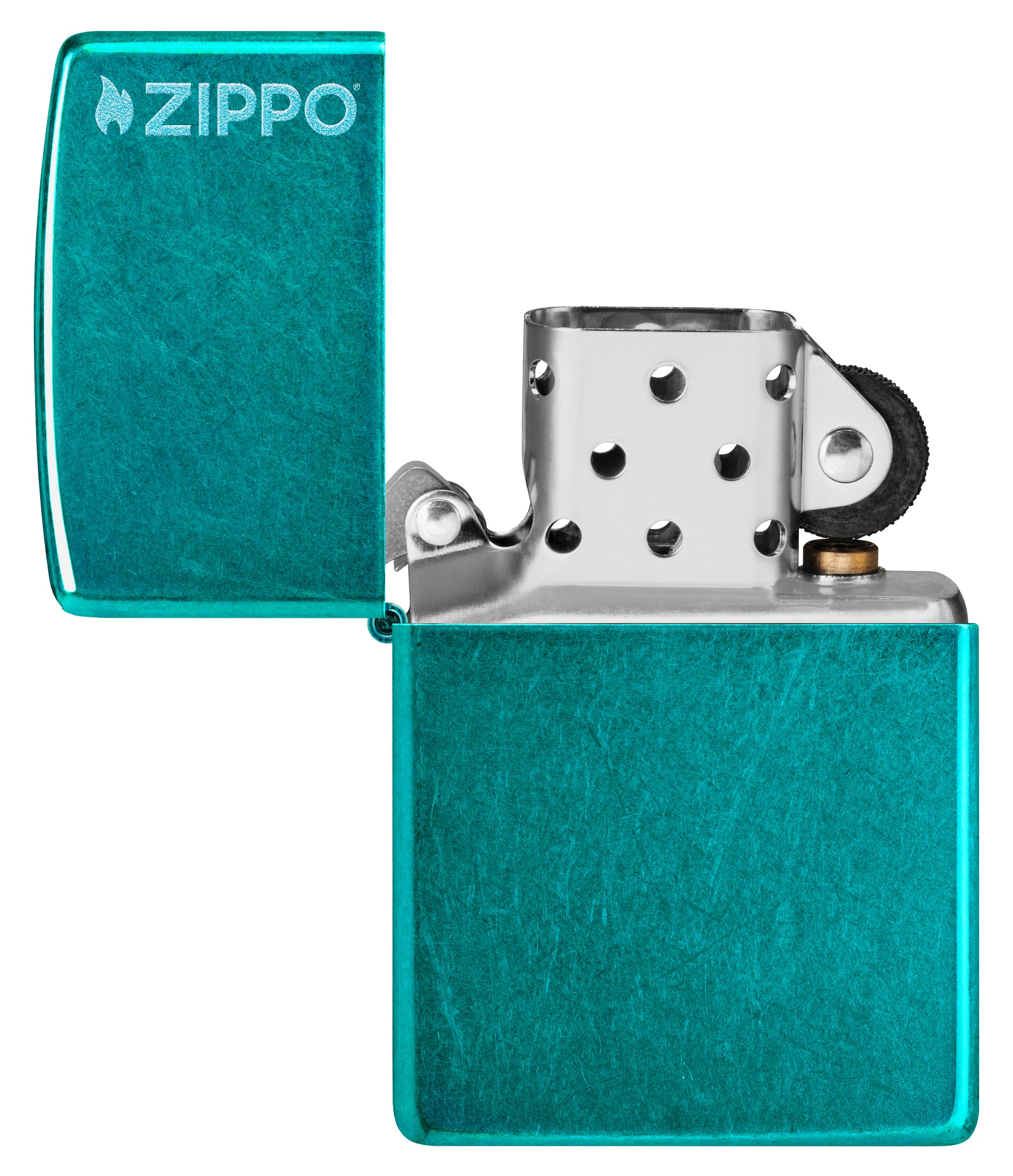 Classic Candy Teal Zippo Logo