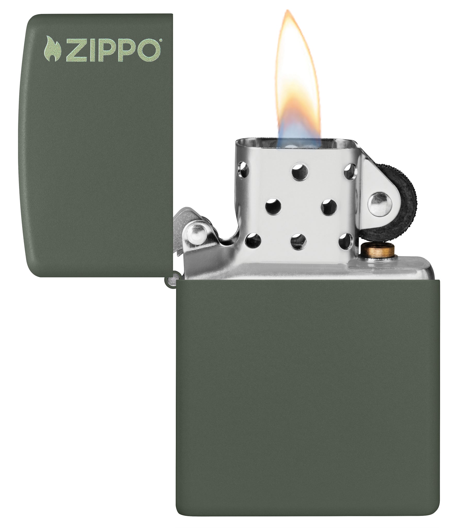 Classic Green Matte Zippo Logo