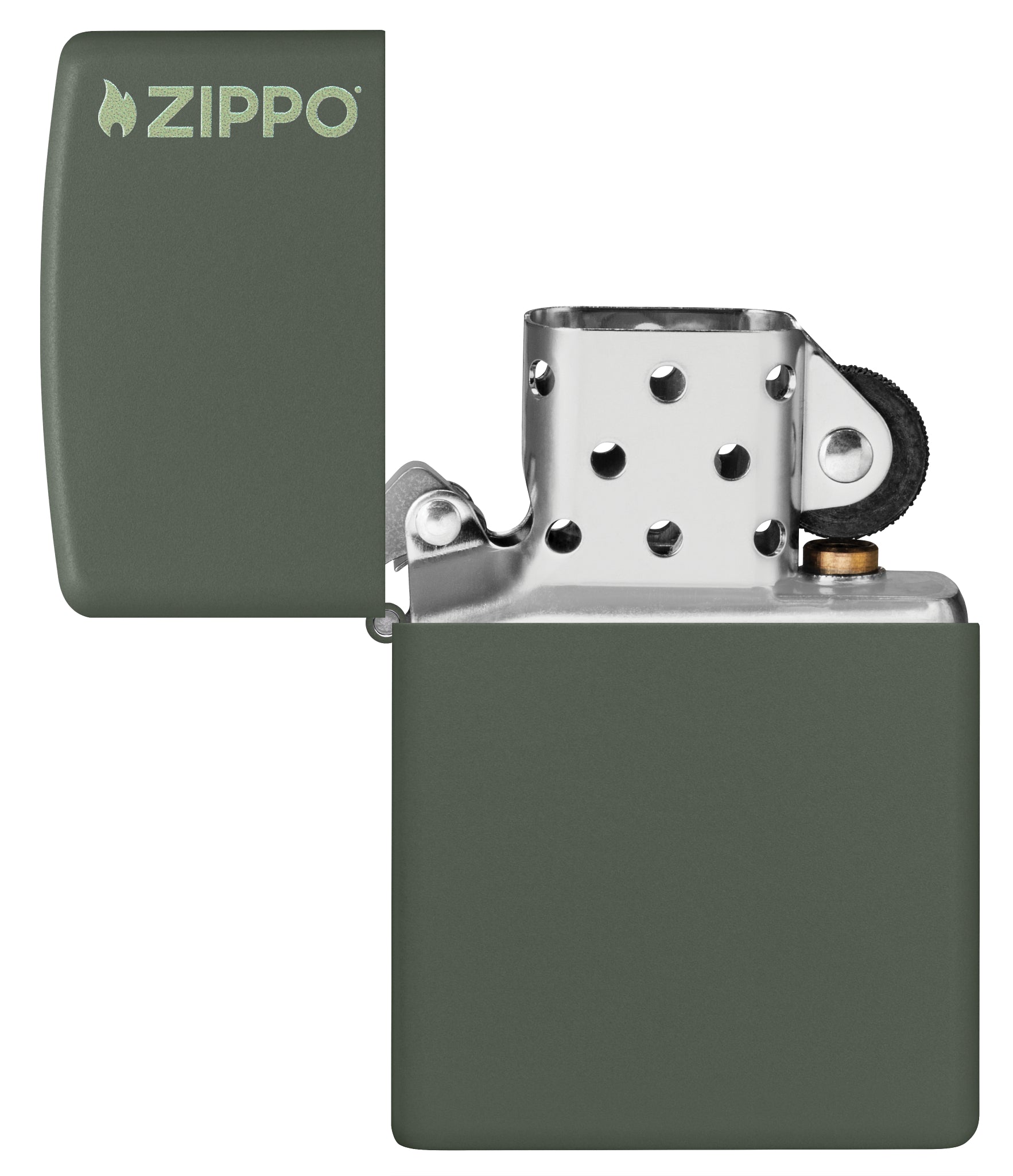 Classic Green Matte Zippo Logo