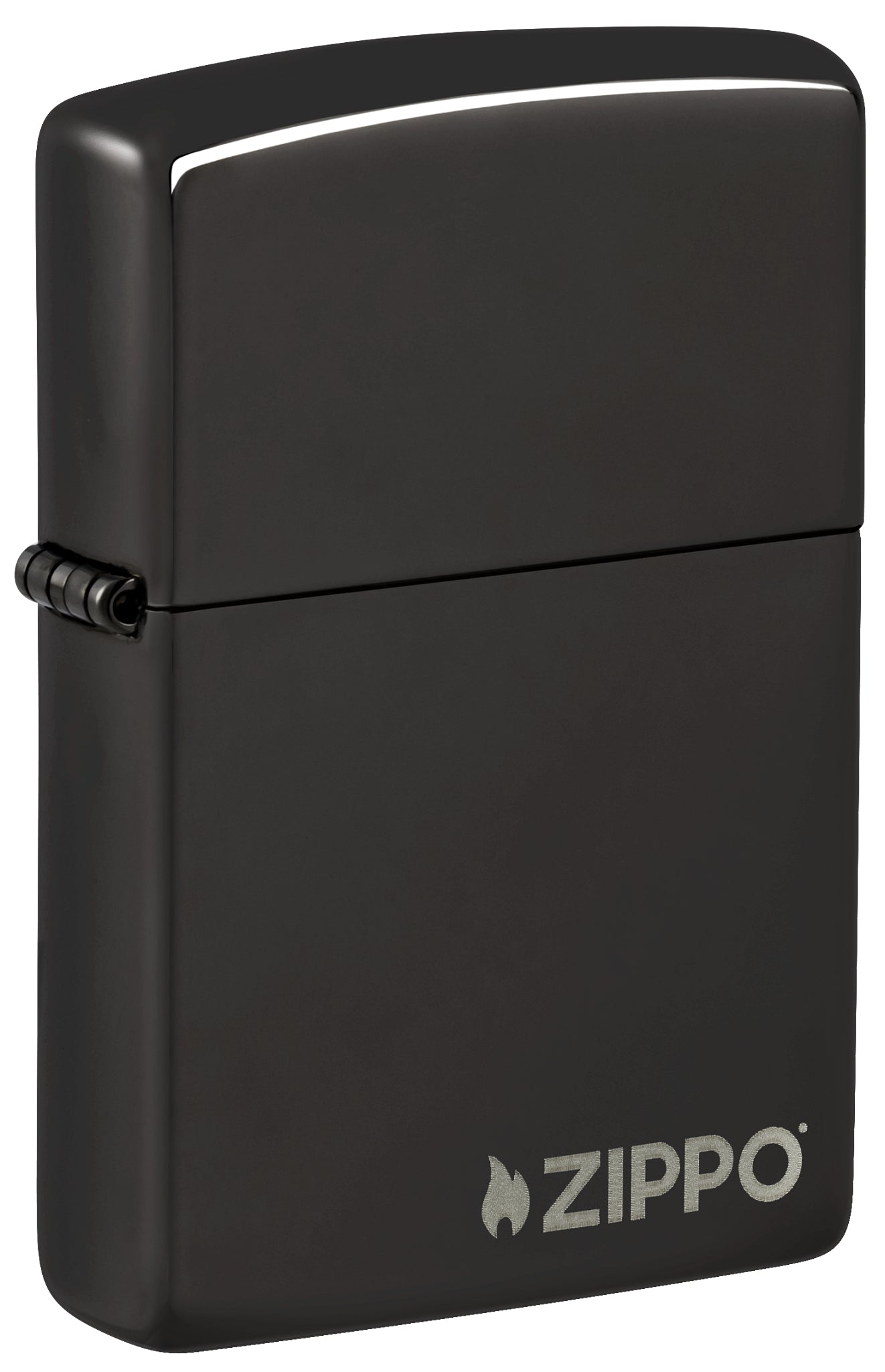 Classic High Polish Black Zippo Logo