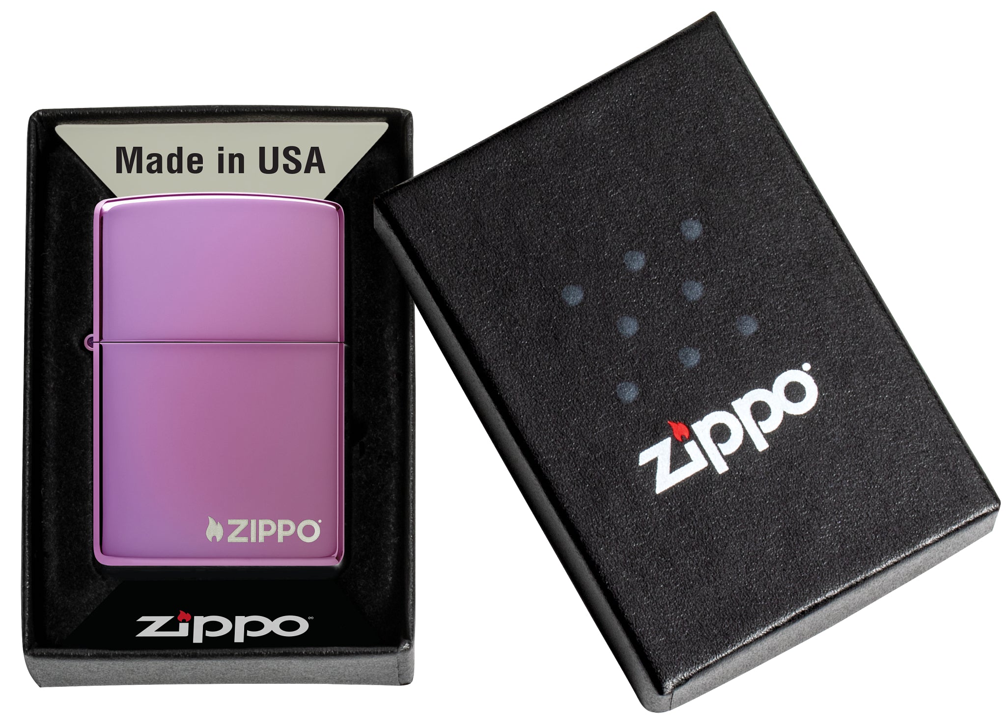 Classic High Polish Purple Zippo Logo