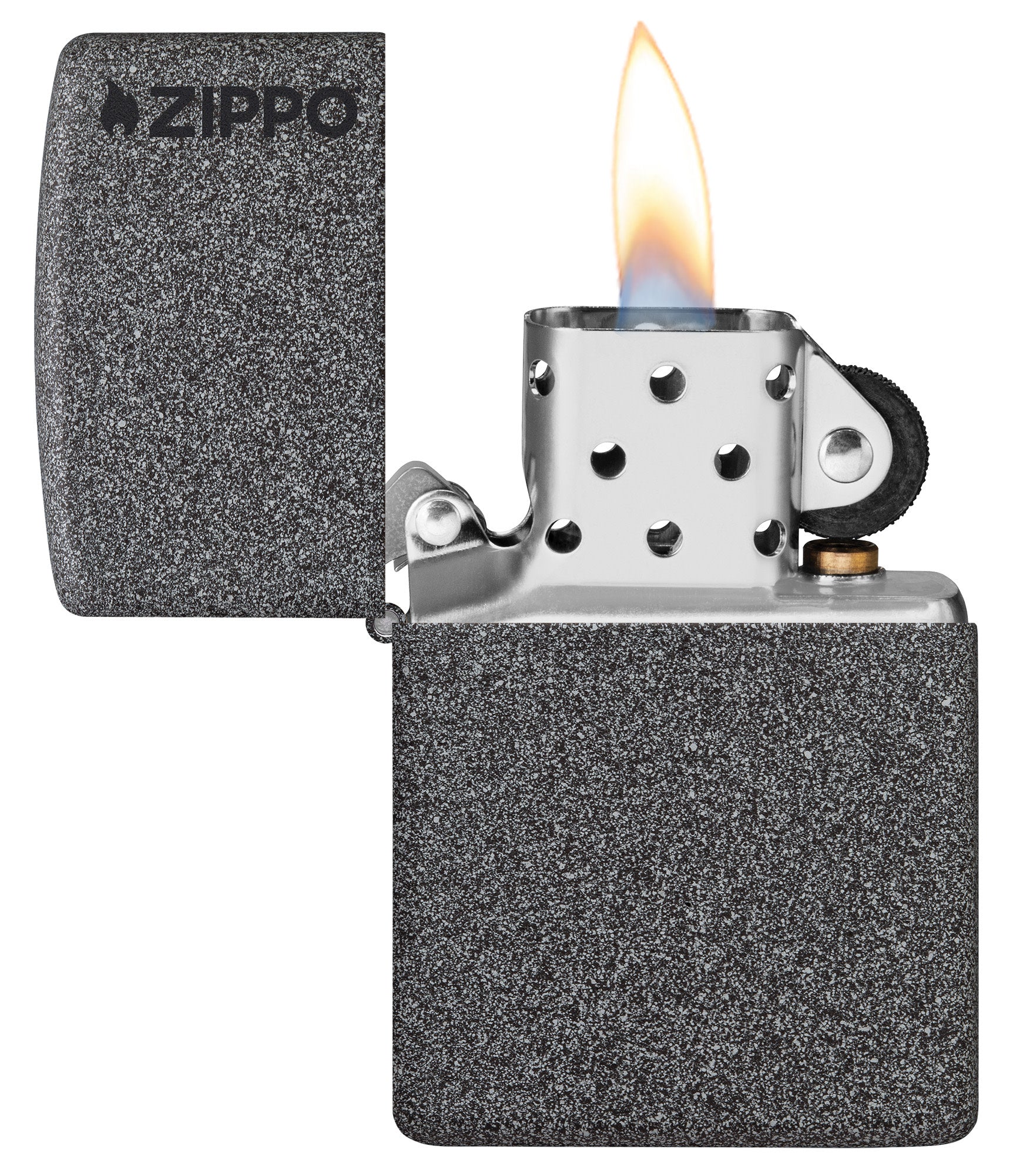 Classic Iron Stone Zippo Logo