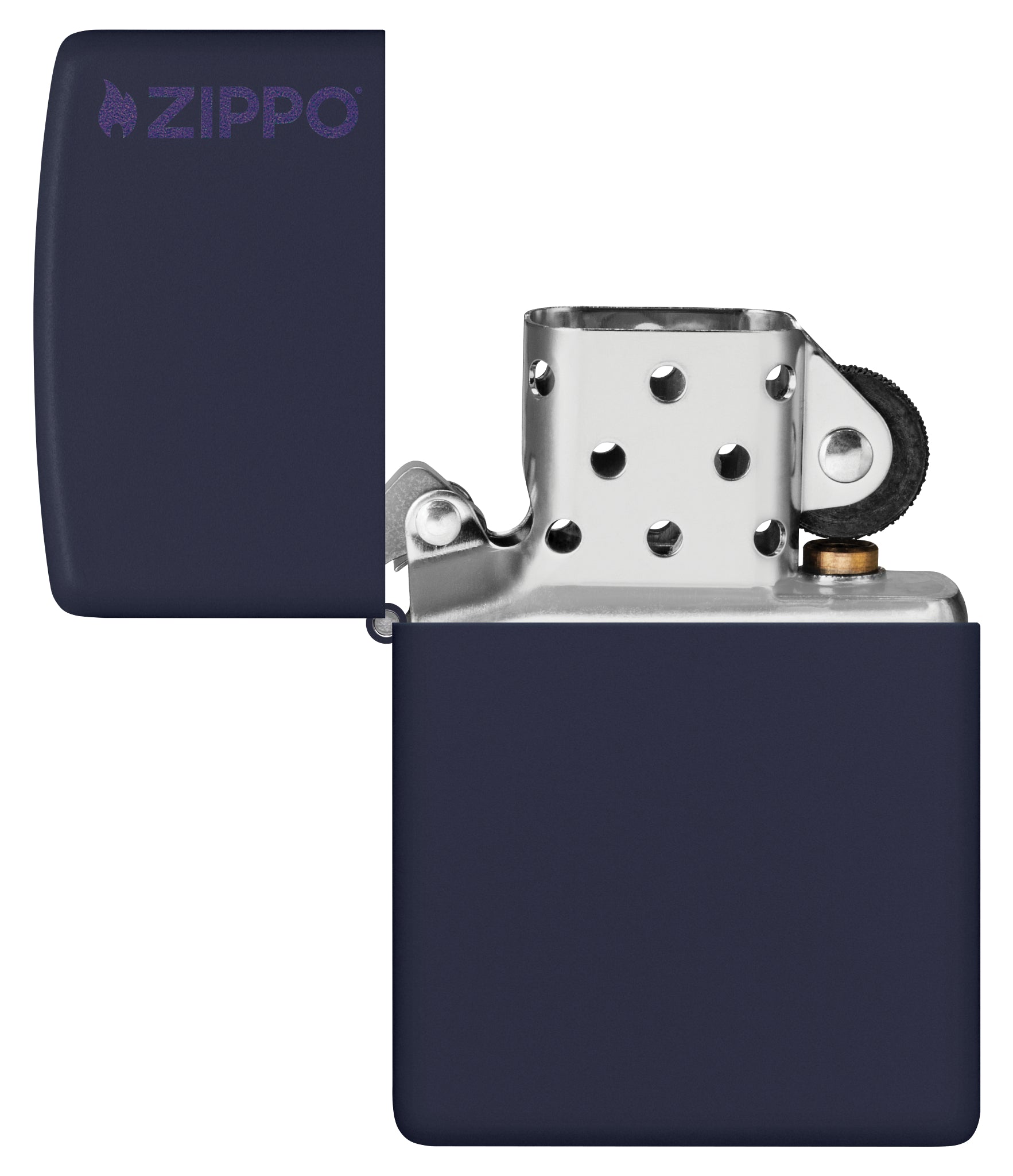 Classic Navy Matte Zippo Logo