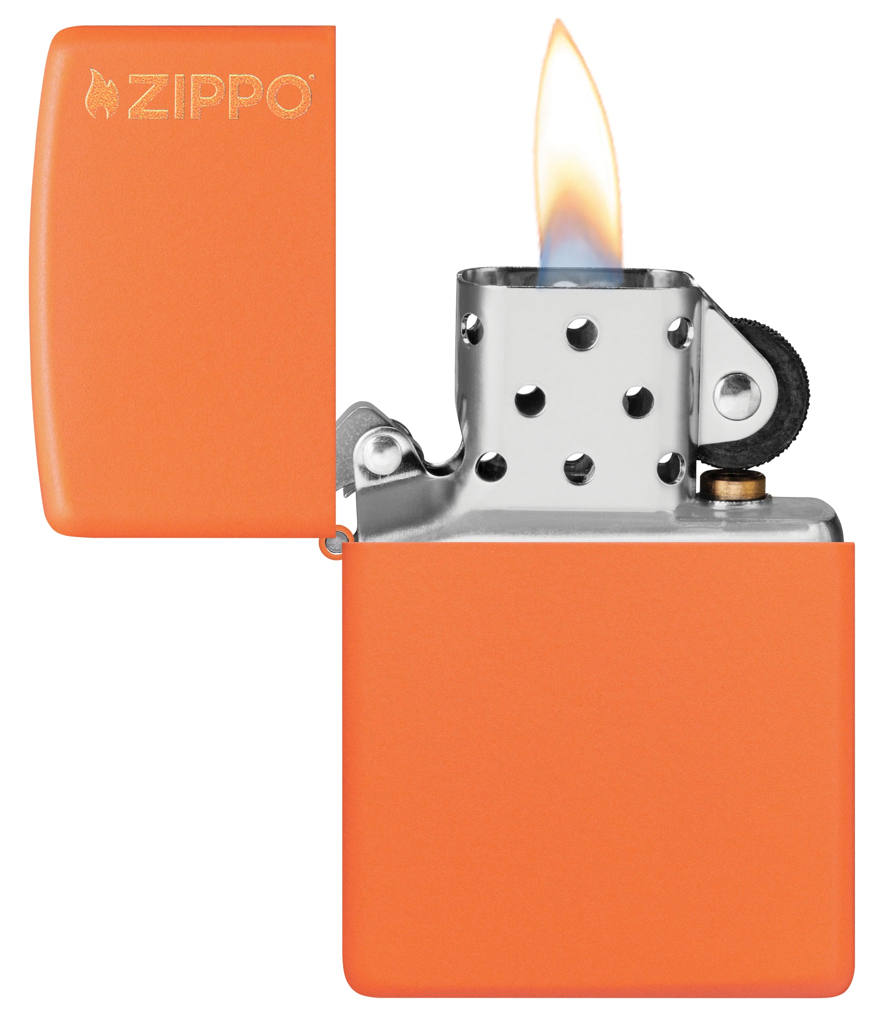 Classic Orange Matte Zippo Logo