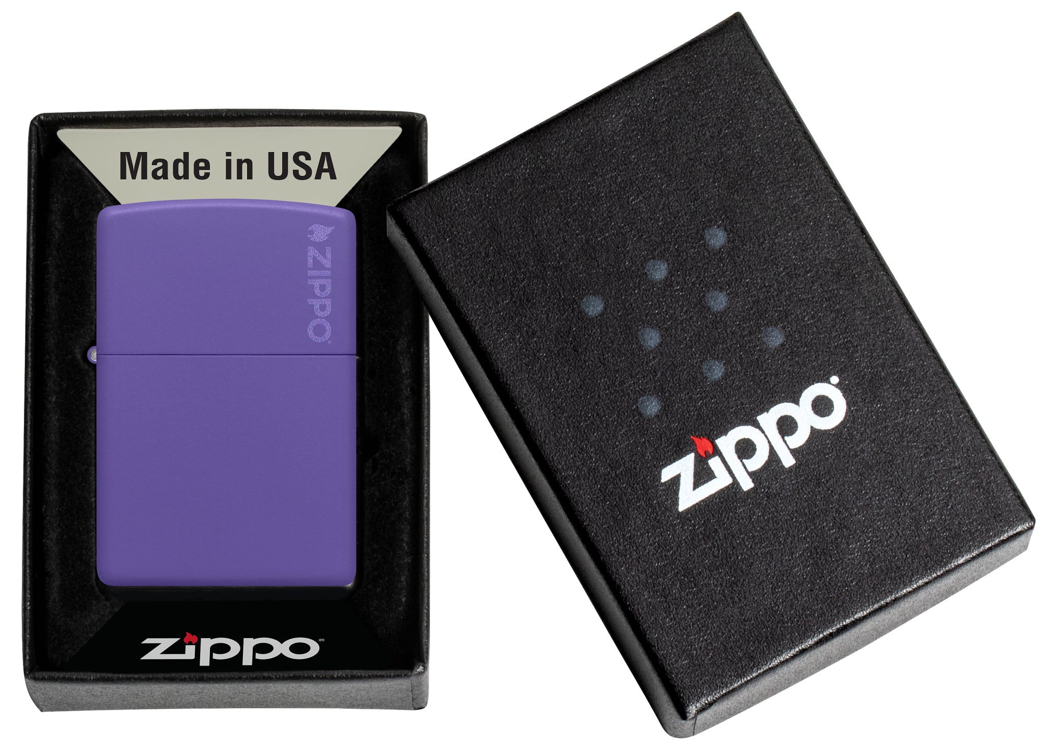 Classic Purple Matte Zippo Logo