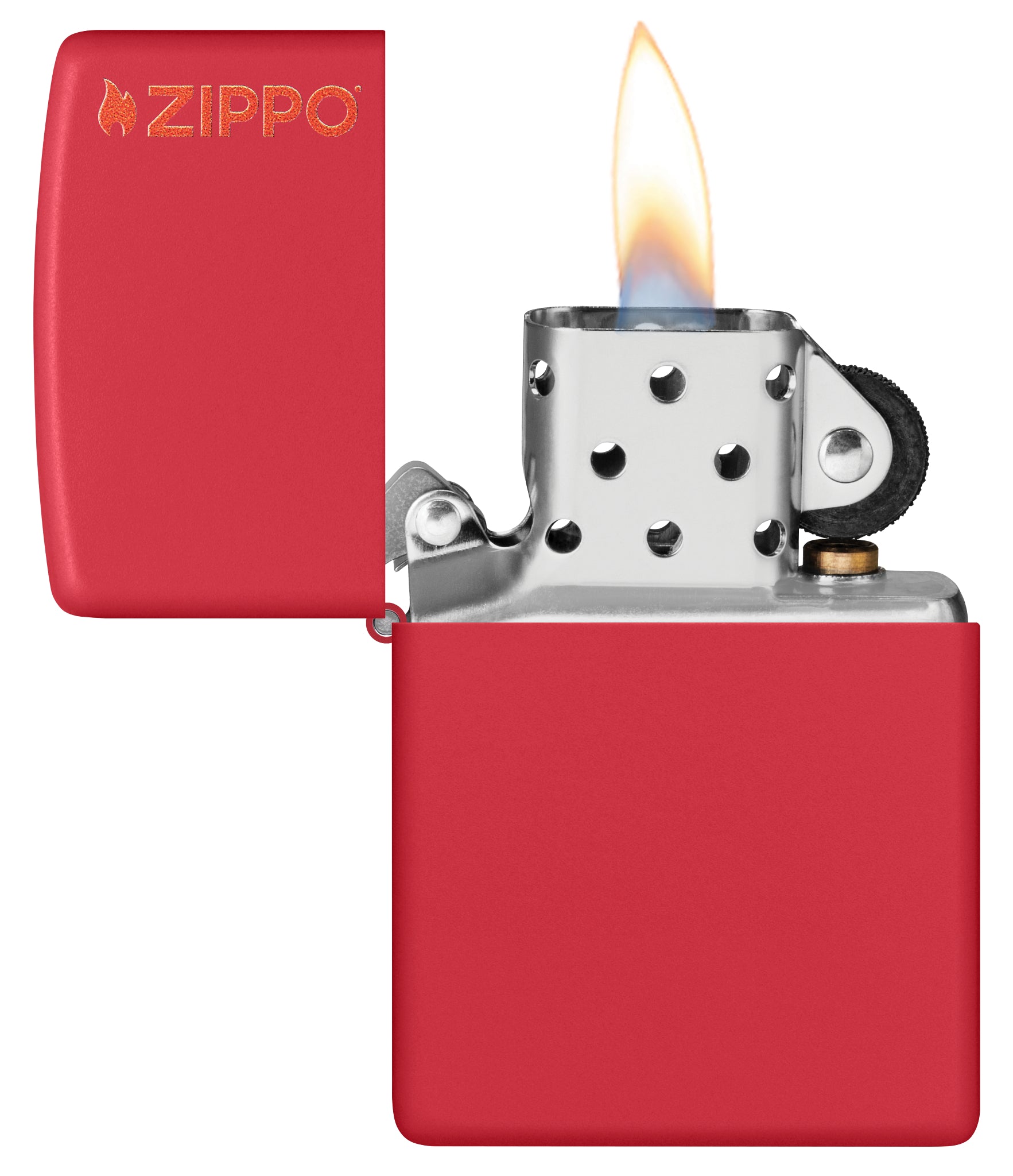 Classic Red Matte Zippo Logo