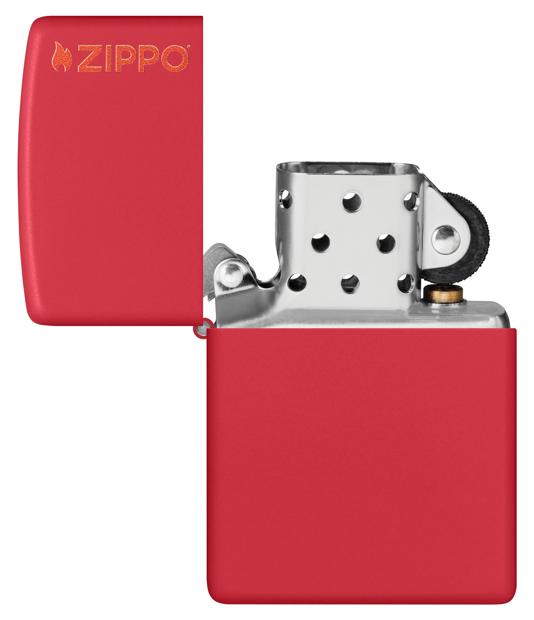 Classic Red Matte Zippo Logo
