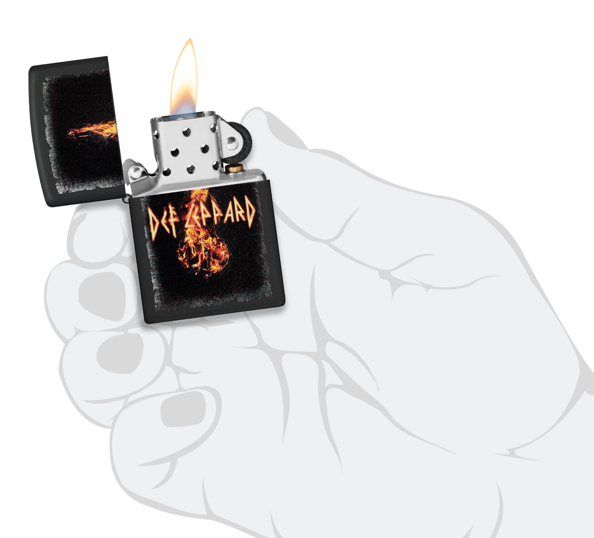 Def Leppard Burning Violin Design