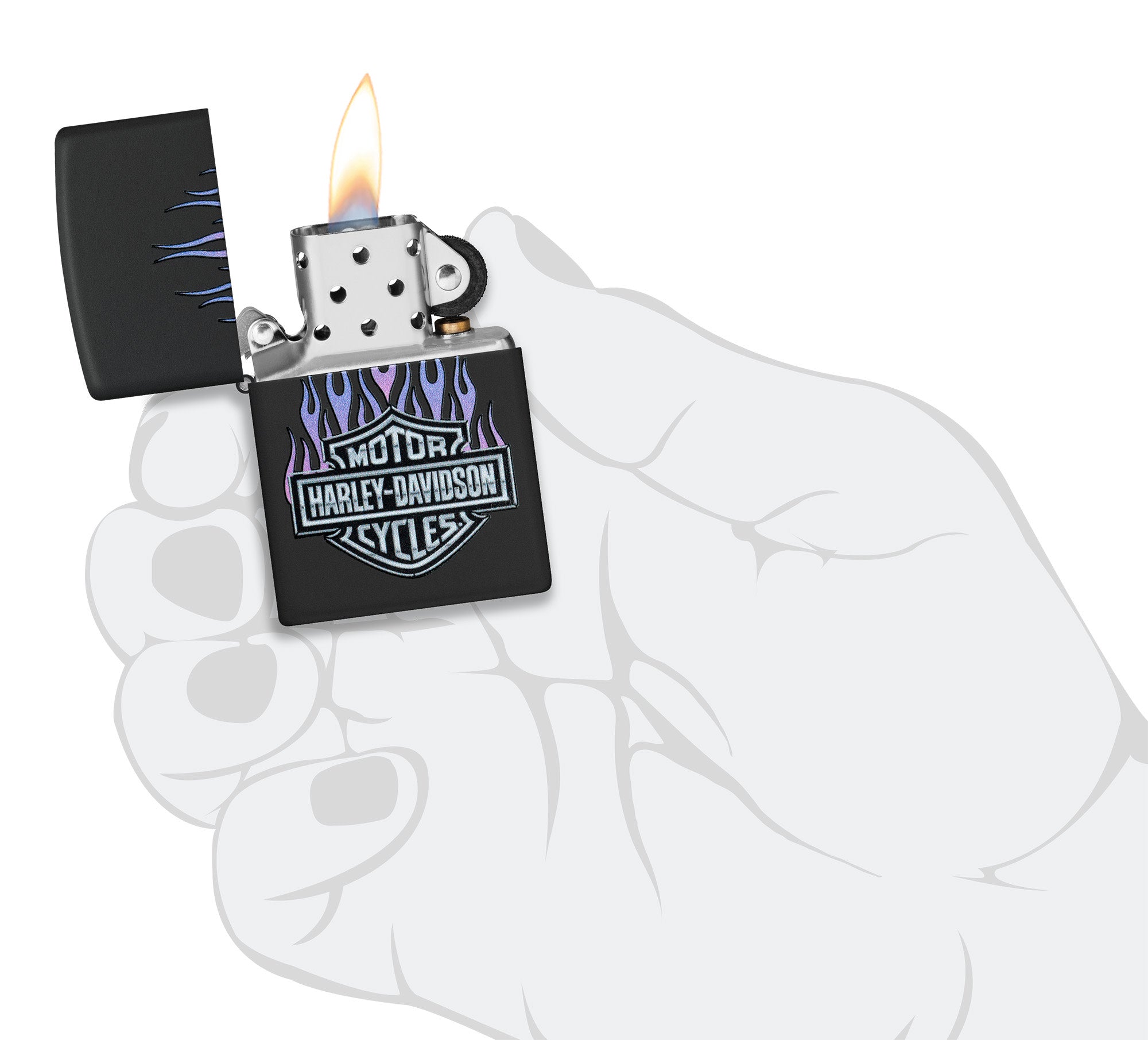 Harley-Davidson® Purple Flames Design