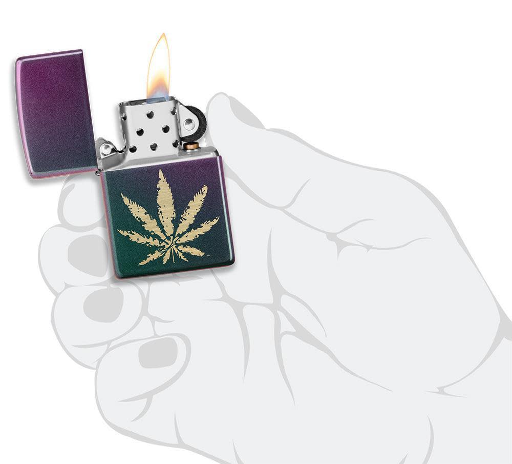 Iridescent Marijuana Leaf