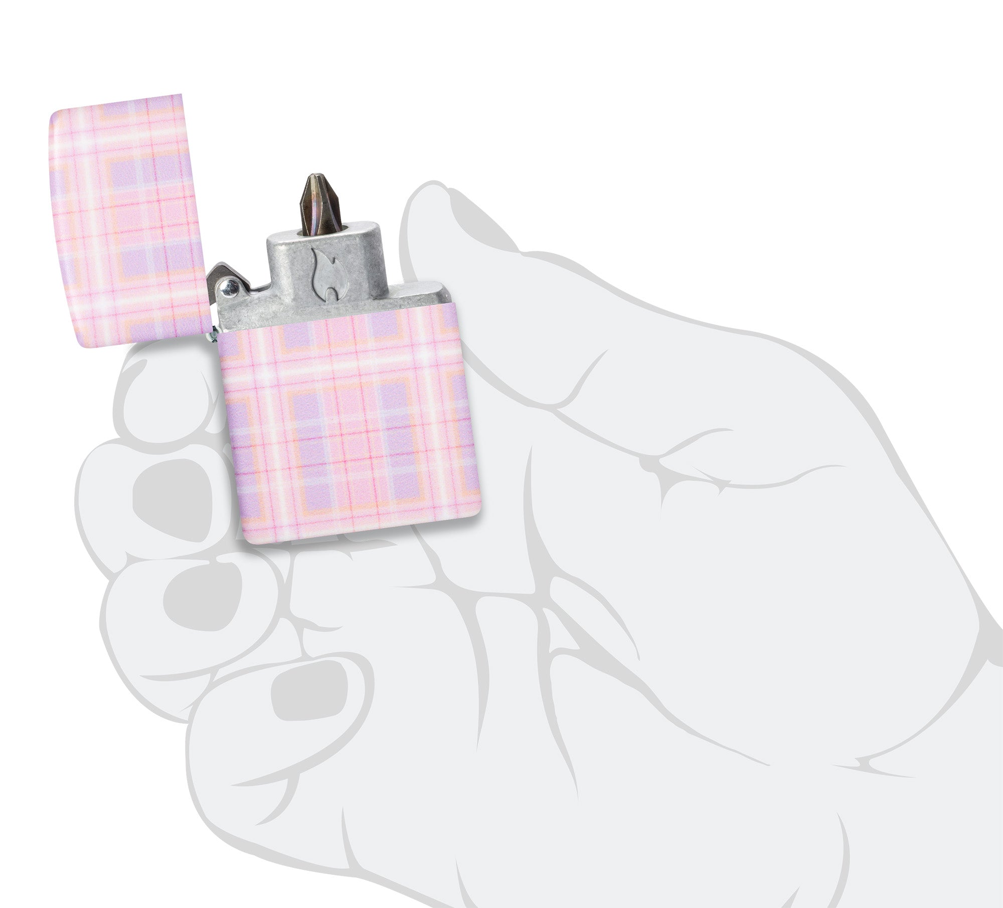 Bit Safe Screwdriver with Plaid Design