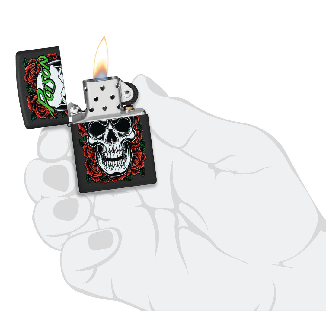 Poison Skull and Roses Design