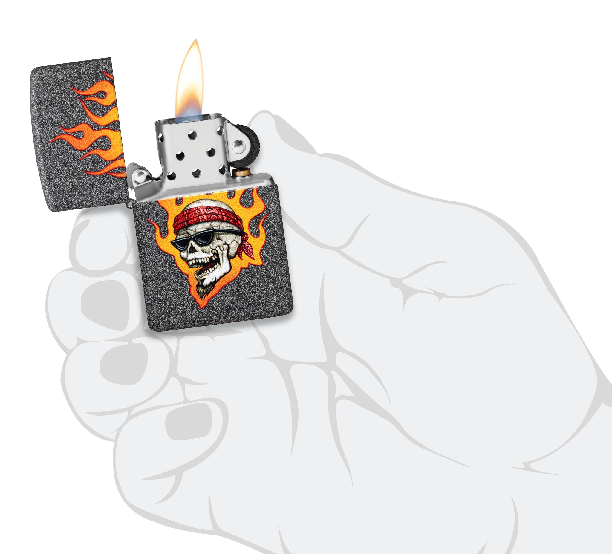 Rietveld® Flaming Skull Design