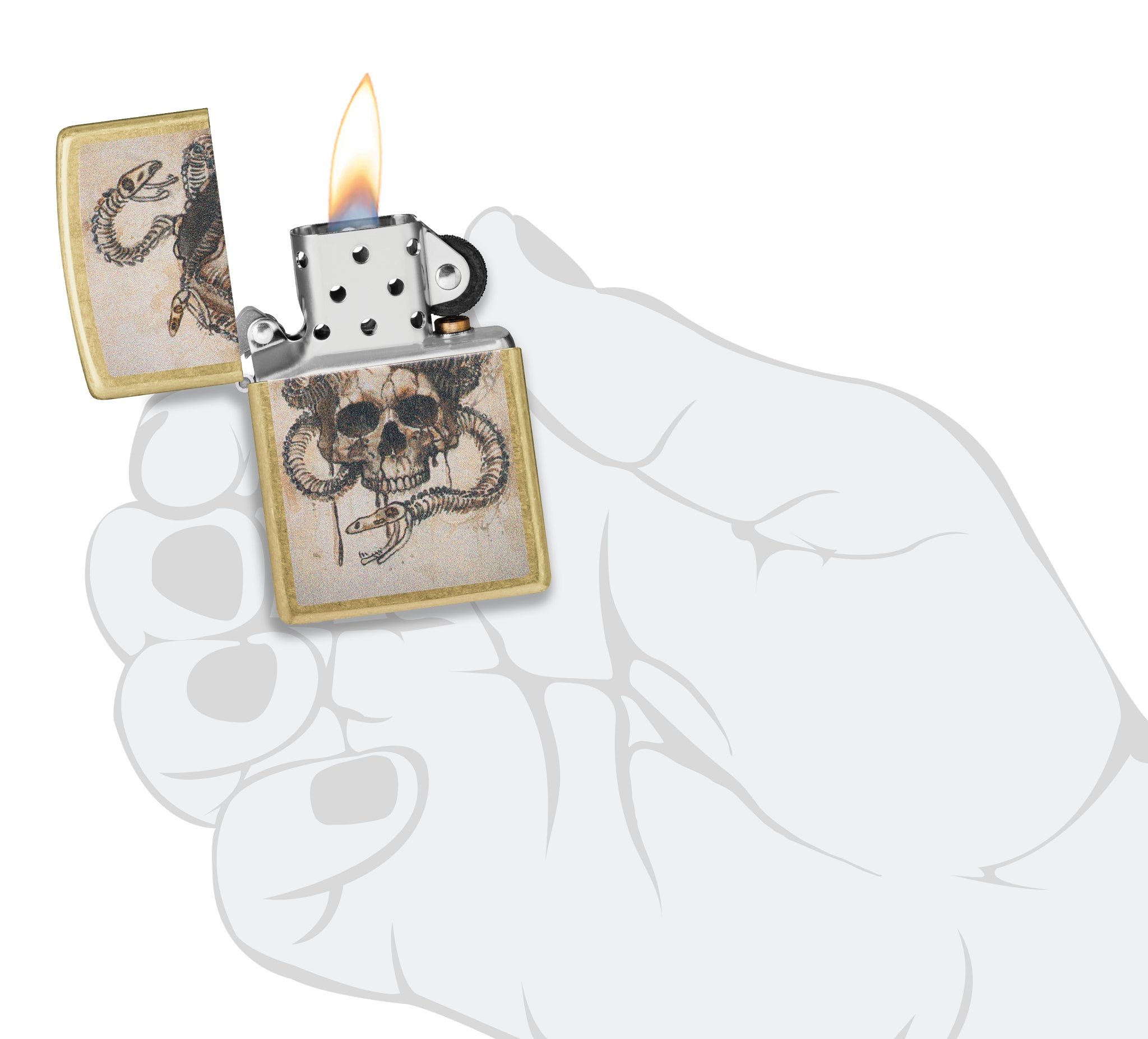 Skull and Snake Bones Design