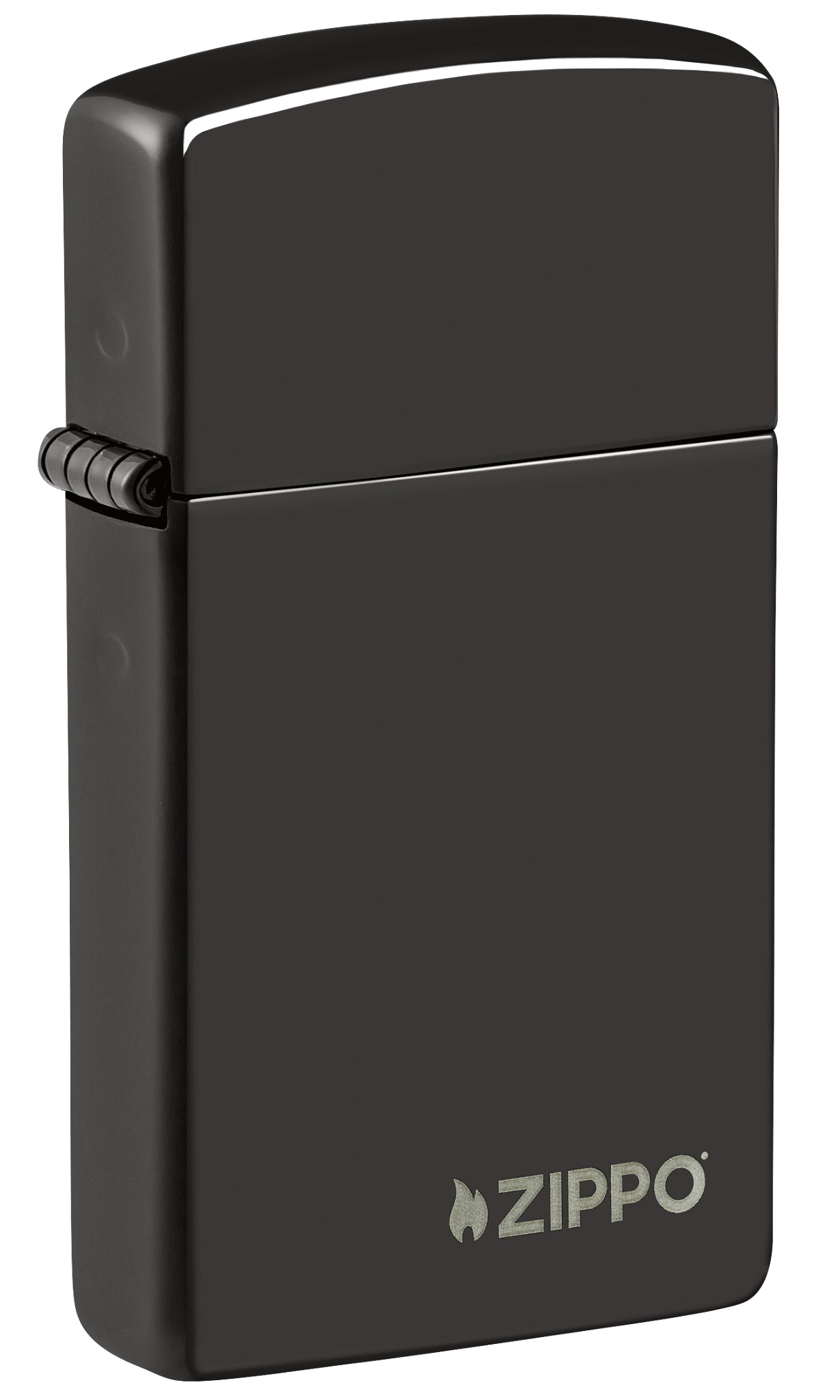 Slim® High Polish Black Zippo Logo