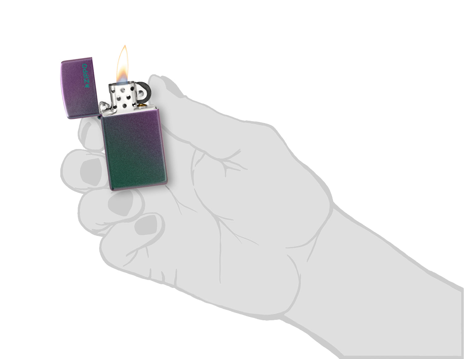 Slim® Iridescent Zippo Logo