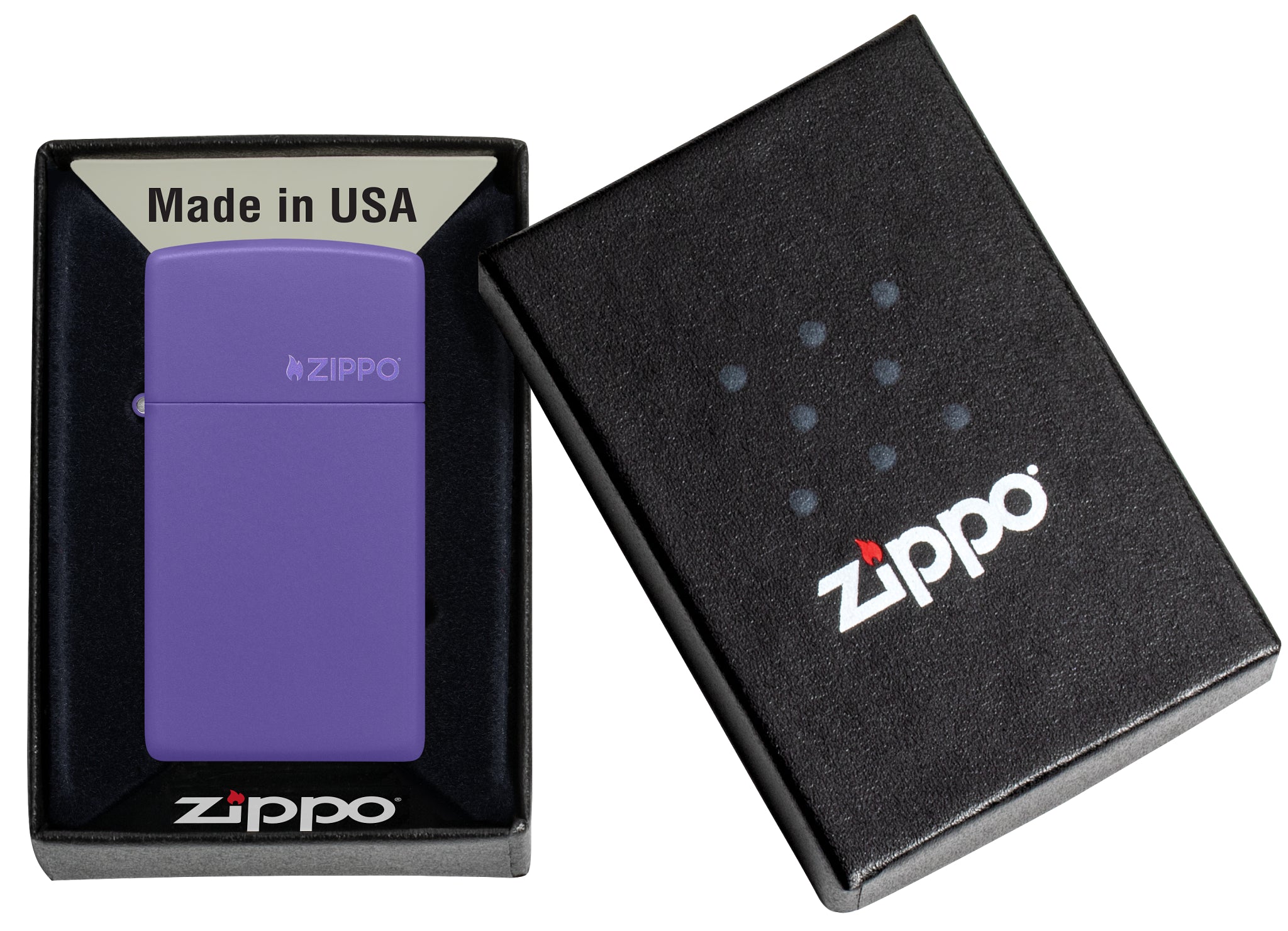 Slim® Purple Matte Zippo Logo