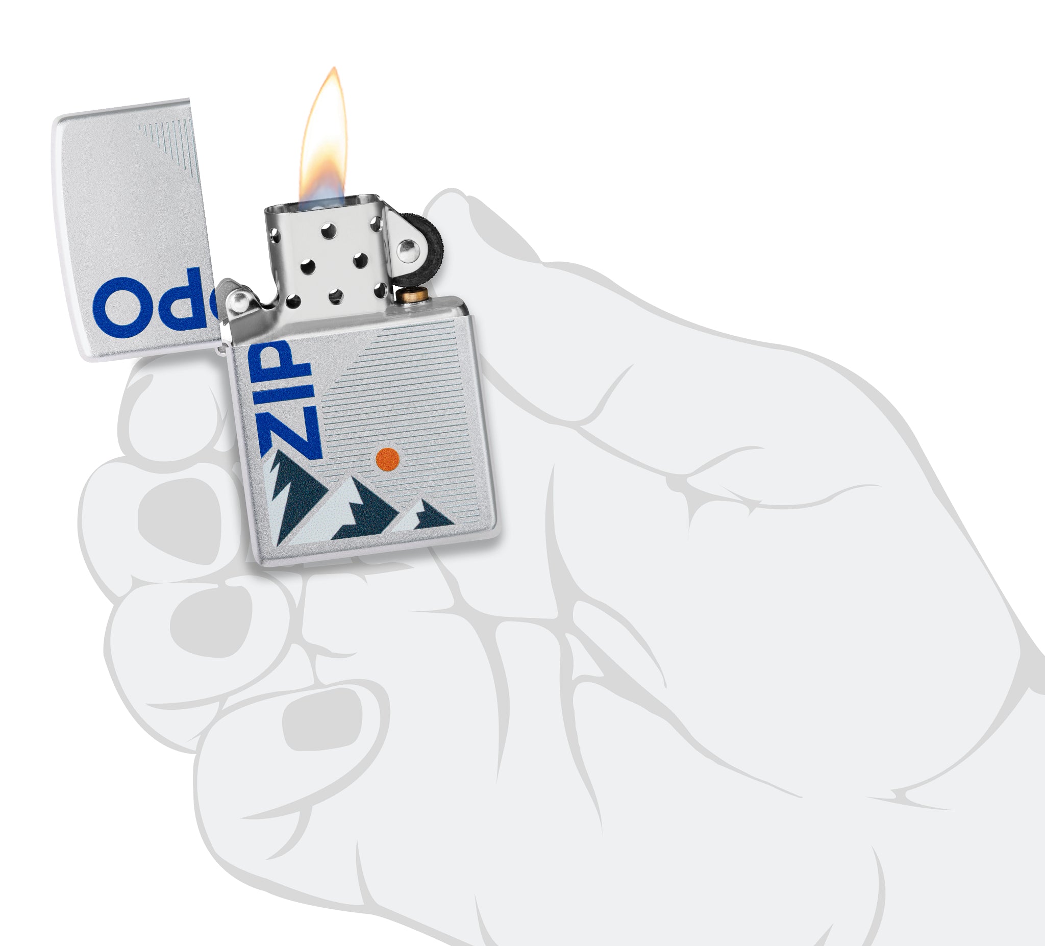 Zippo Mountain Design